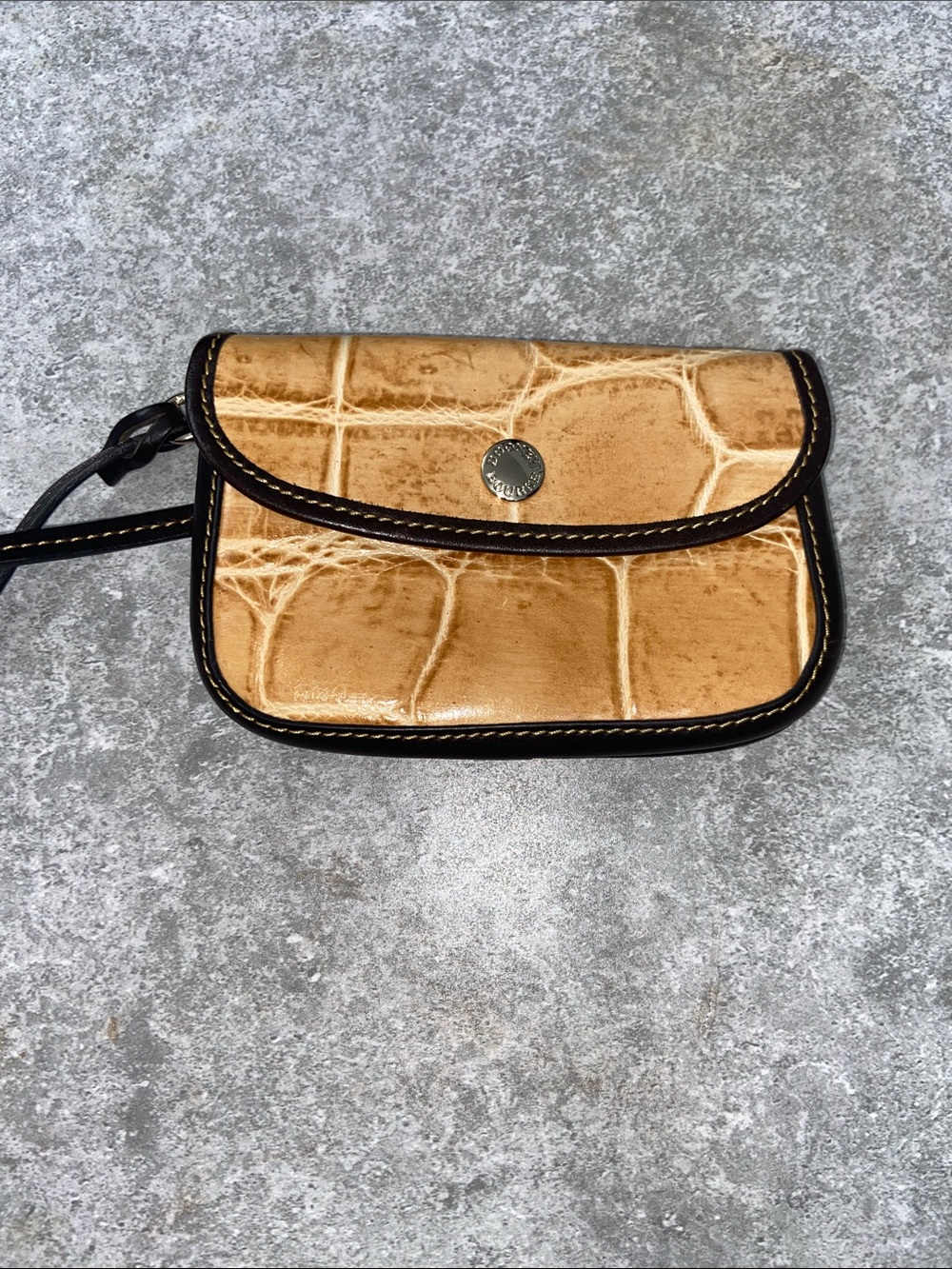 Dooney & Bourke Vintage Croc Wristlet EUC